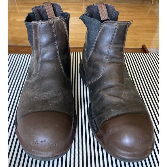 WORX RED WING Mens Work Boots 9 WW Brown Slip Resistant SAFETY TOE LEATHER 5425 - Picture 2 of 7